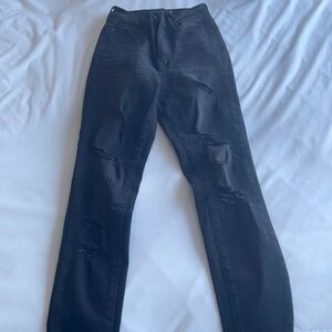 Black rip skinny jeans